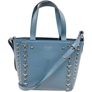 (L4) Jimmy Choo Crossbody Bag Blue Leather